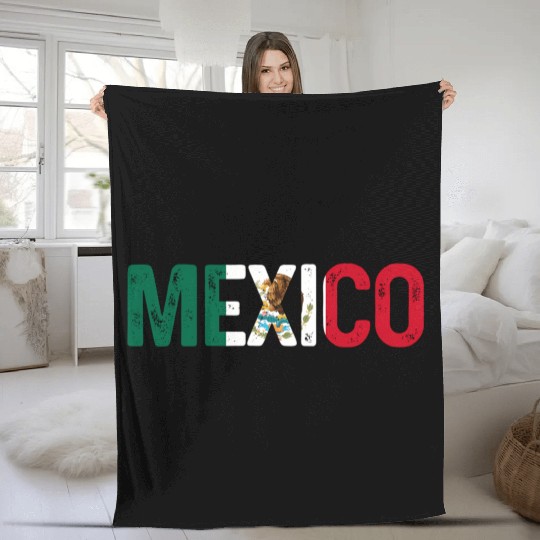 Mexico Mexican Flag Pride Fleece Blankets