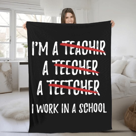Funny Grammar S For English Teacher Back To School Fleece Blankets