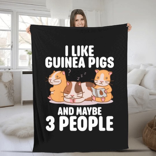 Guinea Pig Gift Quote Guinea Pig Lover Fleece Blankets