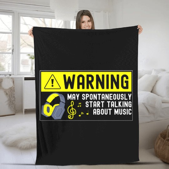 Dj Techno Vinyl Fleece Blankets