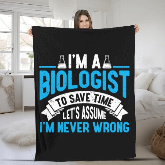 Biology Gift Biologist Fleece Blankets
