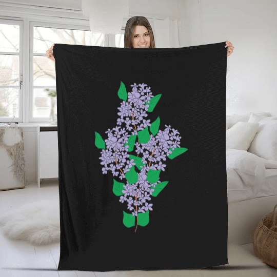 Lilac Flower T ShirtLilac Fleece Blankets by Alekvik