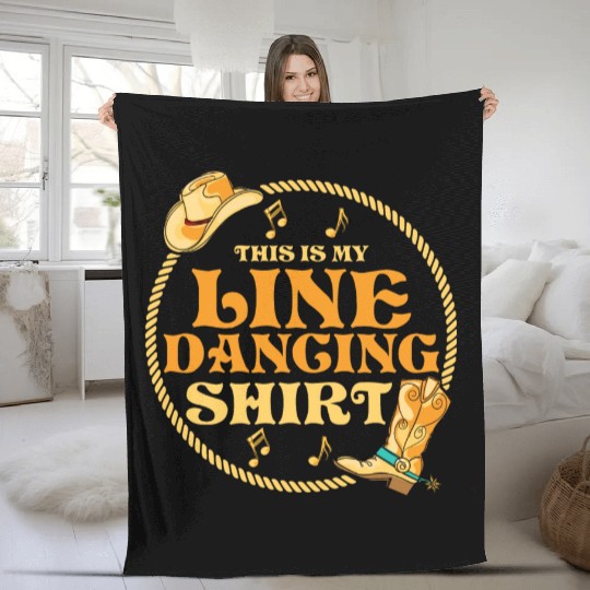 This Is My Line Dancing Fleece Blankets Western Country Musi