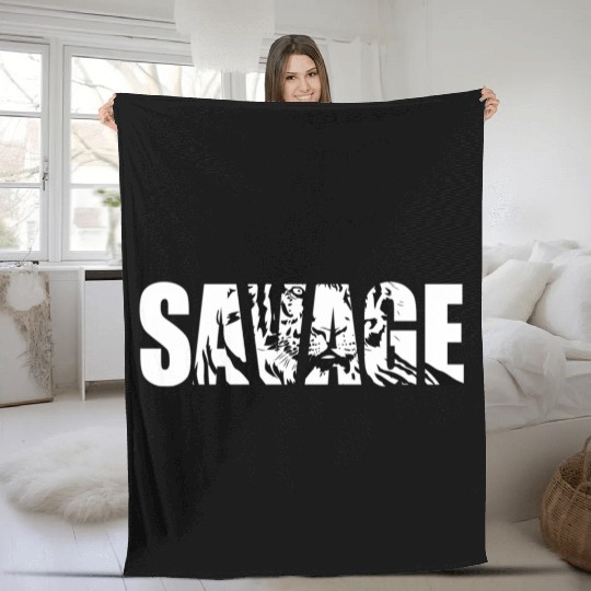 Savage - Beast Animal Work Out Weight Lifting Gym Fleece Blankets