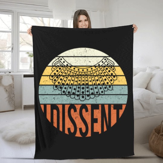 I Dissent Quote Fleece Blankets