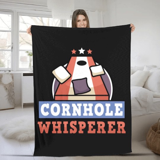 Cornhole Whisperer Bean Bag Lover Fleece Blankets