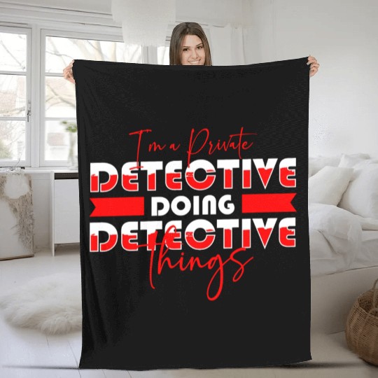 Agent Investigator Crime Fleece Blankets