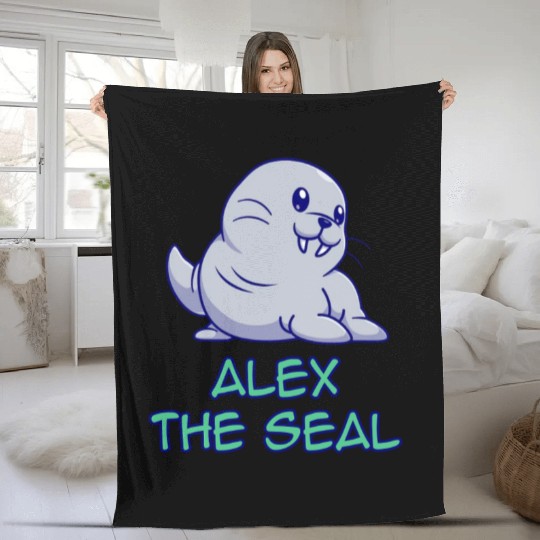 Alex The Seal Fleece Blankets
