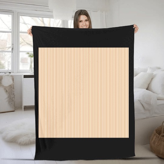 Orange Stripes Fleece Blankets