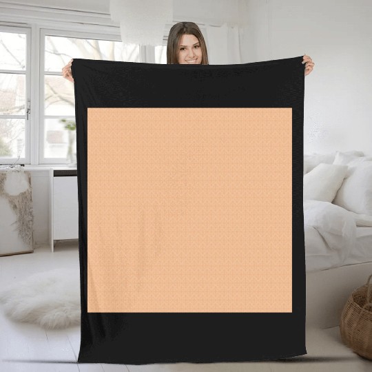 Retro Orange Pattern Fleece Blankets