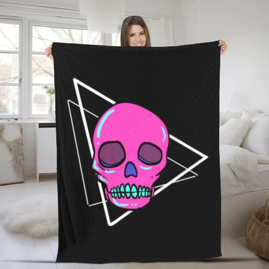 Dead Inside Skull Artist Gift Fleece Blankets