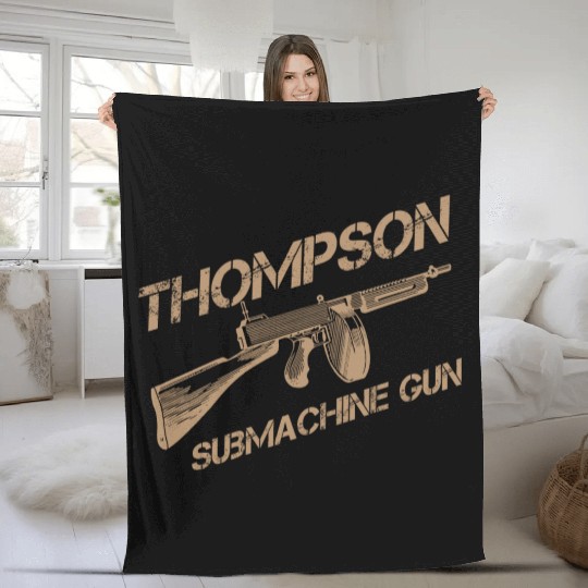 Thompson Submachine Gun | World War 2 Weapon Fleece Blankets