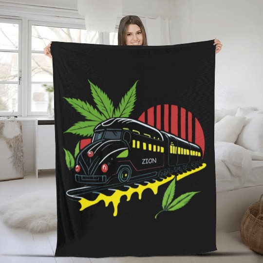 Zion Train Fleece Blankets