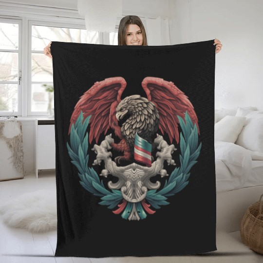 Águila Mexicana,The Mexican eagle Fleece Blankets