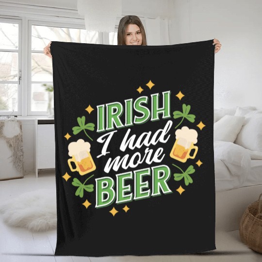 St patricks beer irish Fleece Blankets