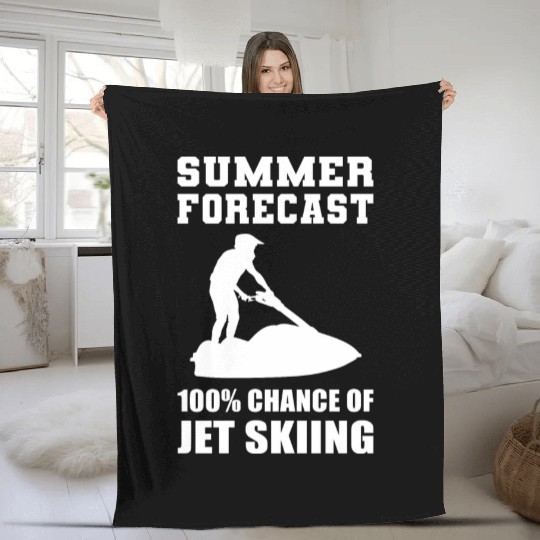 Summer Forecast Surfer or Beach Goer Gift Fleece Blankets