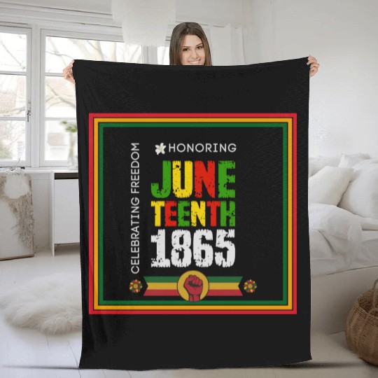 Honoring JUNETEENTH 1865 Design Fleece Blankets