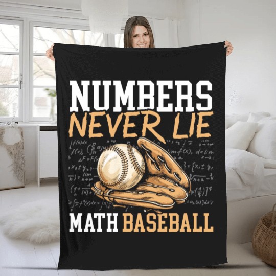 Baseball Math Lover Mathematician Baseball Player Fleece Blankets