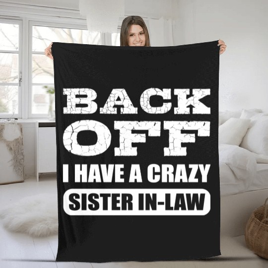 Crazy Sister in Law Joker or Funny Person Gift Fleece Blankets