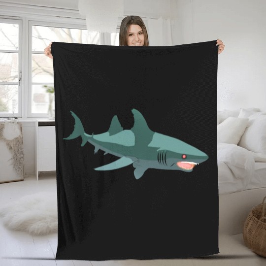 Robot shark Fleece Blankets