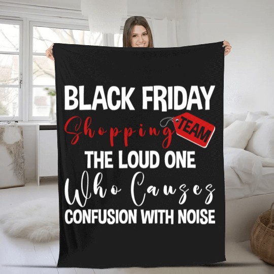 Black Friday Shopping Team 2 Fleece Blankets