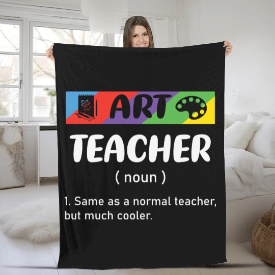 Art Teacher Fleece Blankets