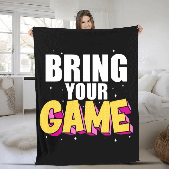 BRING YOUR GAME nostalgia Fleece Blankets