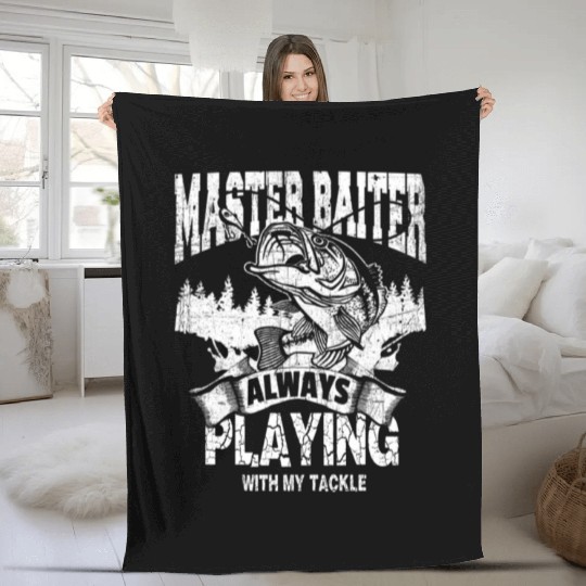 Master Baiter Fleece Blankets - Ultimate Fishing Enthusiast