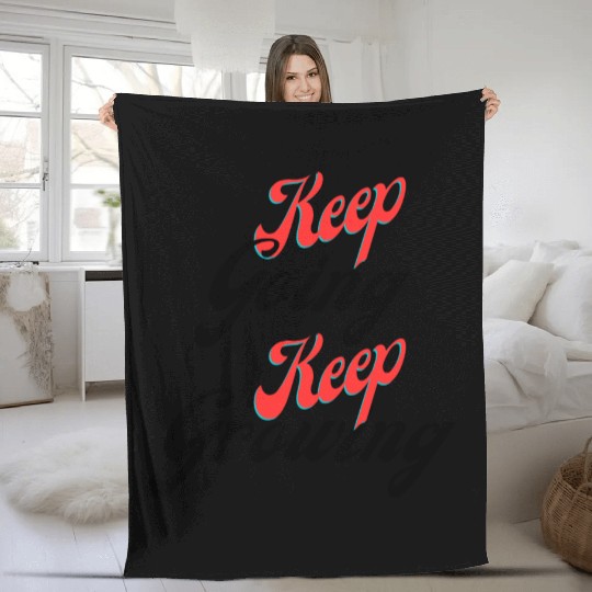 Keep going keep growing yellow Fleece Blankets