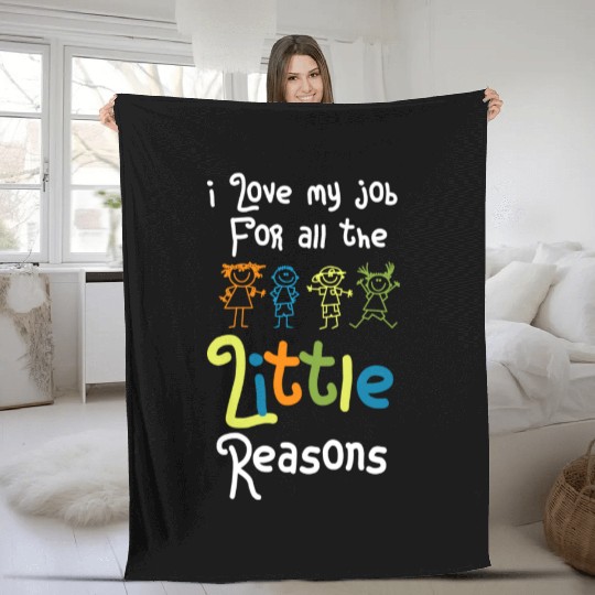 I Love My Job For All The Little Reasons cool Fleece Blankets