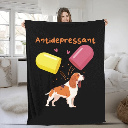 Antidepressant, Cavalier King Charles Spaniel Fleece Blankets