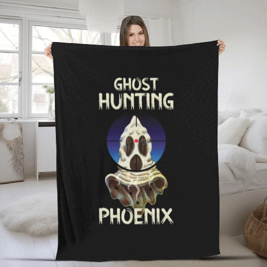 Paranormal Investigator Phoenix Ghost Hunter Ghost Fleece Blankets