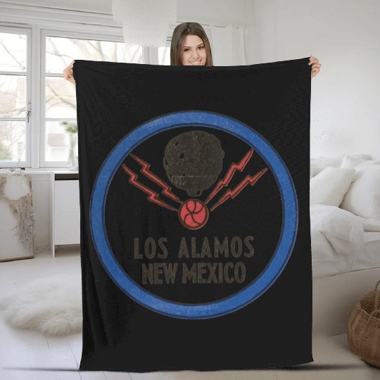 Manhattan Project Los Alamos, New Mexico Nuclear W Fleece Blankets