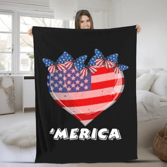 Patriotism Merica Pride US Patriots USA Fan Fleece Blankets