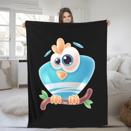 Cute realistic bird Fleece Blankets