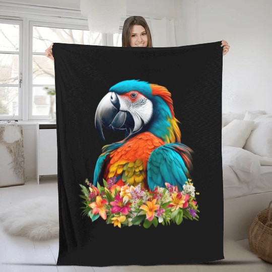Beautiful Nature - Macaw 03 Fleece Blankets