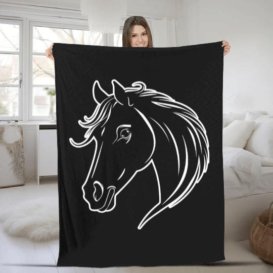 Horse Equine Pony Fleece Blankets