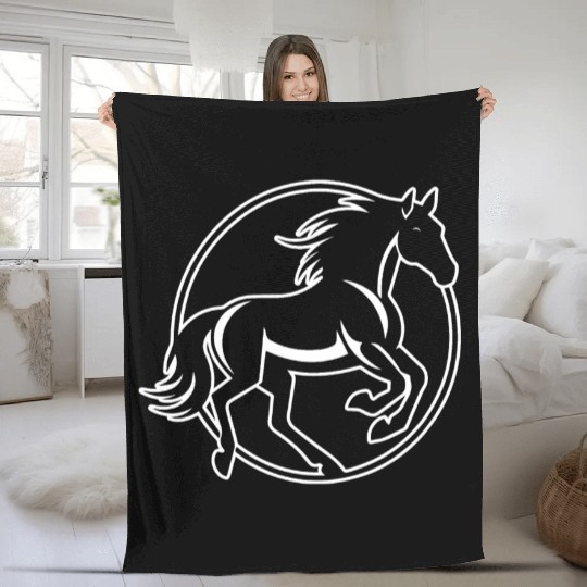 Horse Equine Pony Fleece Blankets