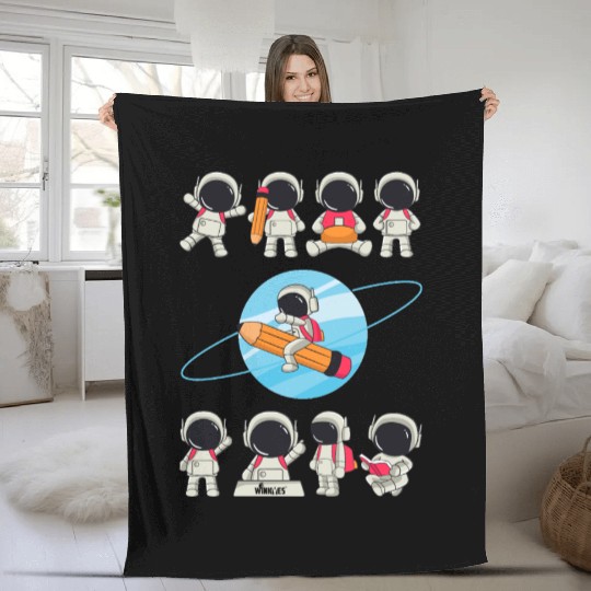 WINKYES - Funny Astronauts Fleece Blankets