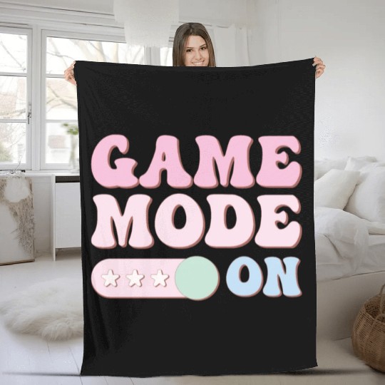 Game Mode On, Happy Game Day Fleece Blankets