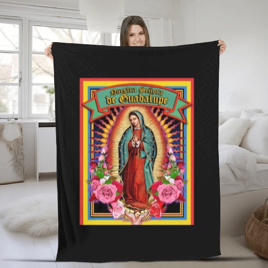 Our Lady Of Guadalupe Virgin Mary Fleece Blankets