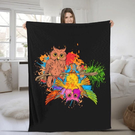 Owl Being DIfferent Fleece Blankets