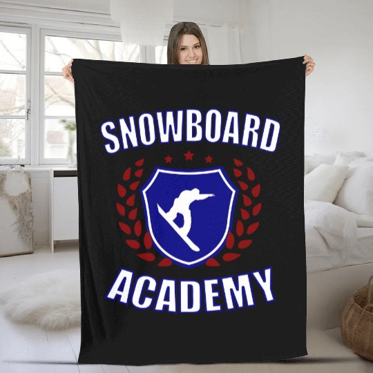 Snowboard Academy Fleece Blankets