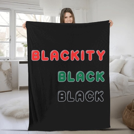 Blackity Black Black Fleece Blankets