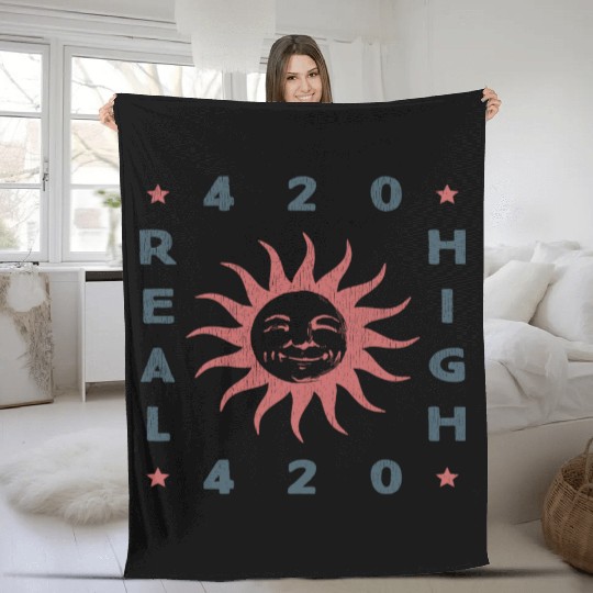 420 REAL HIGH nostalgia Fleece Blankets