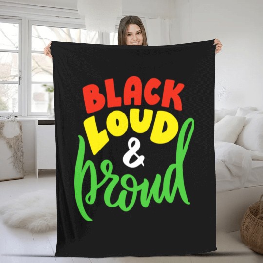 Black Loud And Proud Fleece Blankets