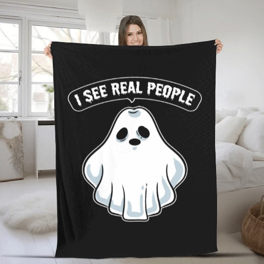 Funny Ghost Hunting Parapsychology Fleece Blankets