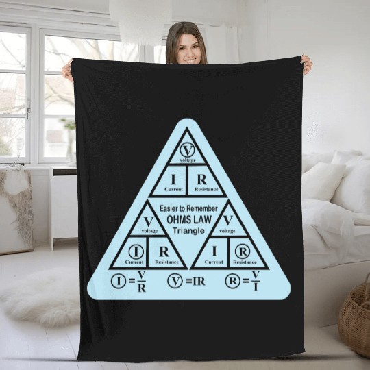ohms Law formulas triangle Electrical engineering Fleece Blankets
