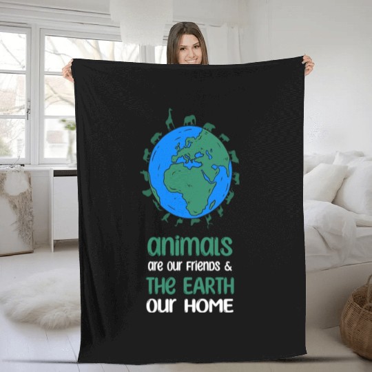 Earth Day Fleece Blankets