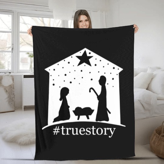 Truestory Birth Jesus True Bible Story Bethlehem Fleece Blankets